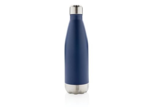 Vacuum insulated stainless steel bottle, blue