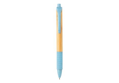 Bamboo &amp; wheatstraw pen, blue