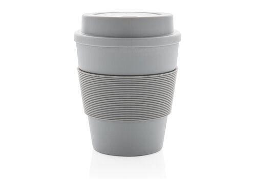 Reusable Coffee cup with screw lid 350ml, grey