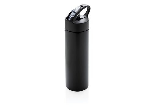 Sport bottle with straw, black