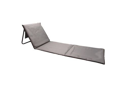 Foldable beach lounge chair, grey
