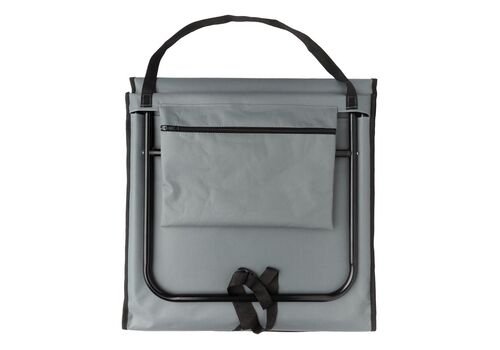 Foldable beach lounge chair, grey