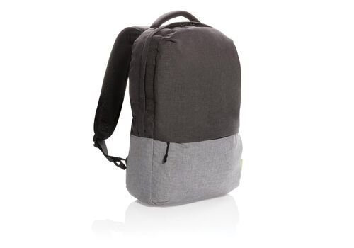 Duo color RPET 15.6" RFID laptop backpack PVC free, grey