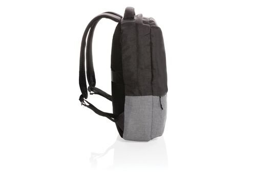 Duo color RPET 15.6" RFID laptop backpack PVC free, grey