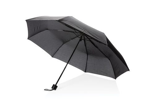 21" manual open umbrella with tote bag, black