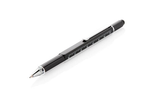 5-in-1 aluminium toolpen, black