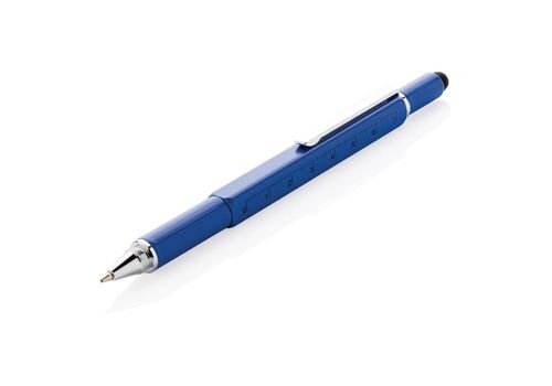 5-in-1 aluminium toolpen, blue