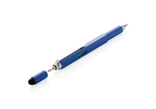 5-in-1 aluminium toolpen, blue