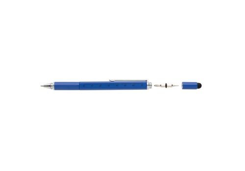 5-in-1 aluminium toolpen, blue