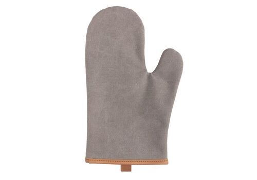 Deluxe canvas oven mitt, grey