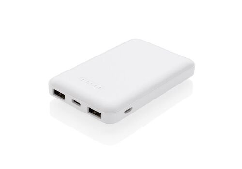 5.000 mAh wireless charging pocket powerbank, white
