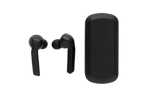 Free Flow TWS earbuds in charging case, black