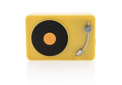 Mini Vintage 3W wireless speaker, yellow