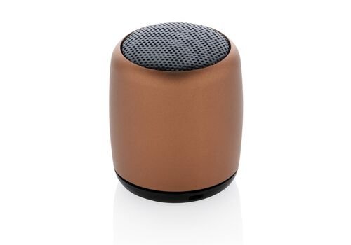 Mini aluminum wireless speaker, brown