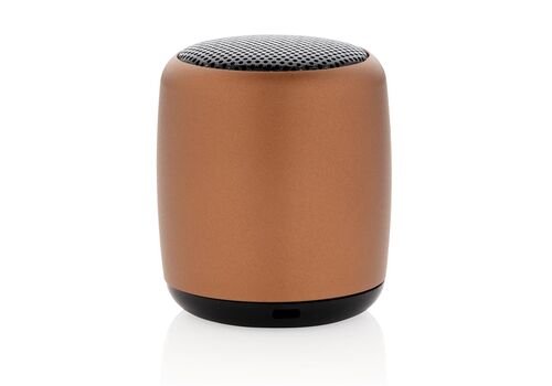 Mini aluminum wireless speaker, brown