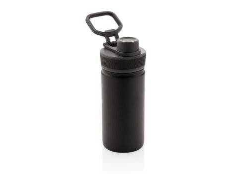 Vacuum stainless steel bottle with sports lid 550ml, black