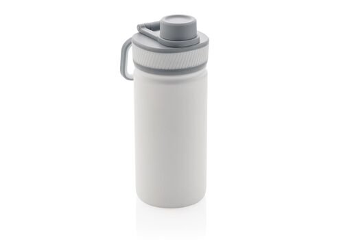 Vacuum stainless steel bottle with sports lid 550ml, white