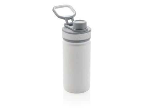Vacuum stainless steel bottle with sports lid 550ml, white
