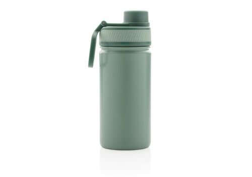 Vacuum stainless steel bottle with sports lid 550ml, green