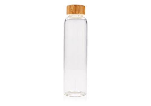 Glass bottle with textured PU sleeve, white