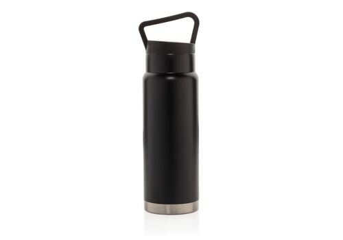 Leakproof vacuum on-the-go bottle with handle, black