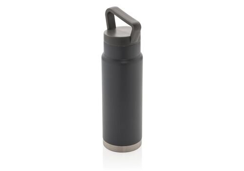 Leakproof vacuum on-the-go bottle with handle, grey