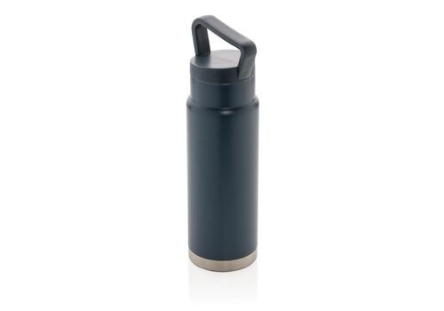 Leakproof vacuum on-the-go bottle with handle, blue