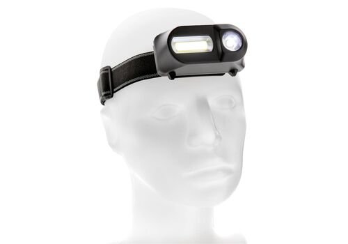 COB en LED headlight, black