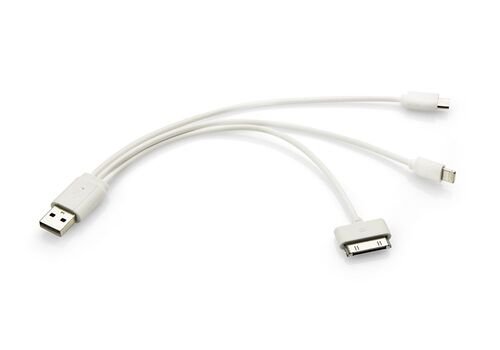 USB laidas TRIGO 3in1 („microUSB“, „iPhone4“ ir „iPhone 5“)
