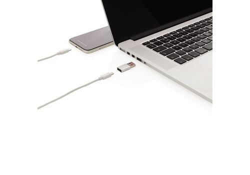 USB A to USB C adapter, silver