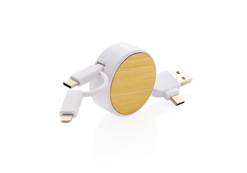 Ontario 6-in-1 retractable cable, white