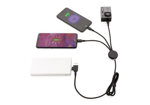 Light up logo 6-in-1 cable, black