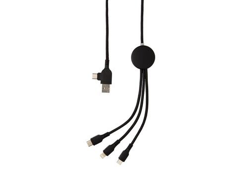 Light up logo 6-in-1 cable, black