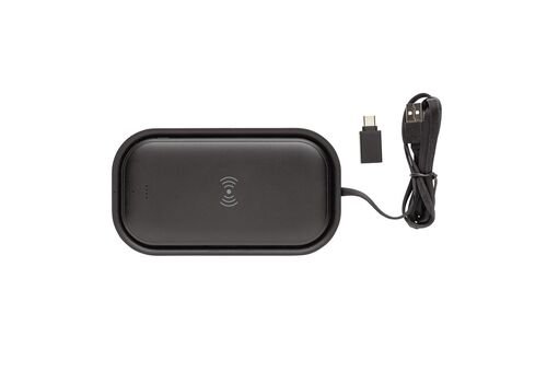 Wireless charging 5.000 mAh powerbank base, black