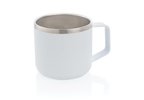 Stainless steel camp mug, white