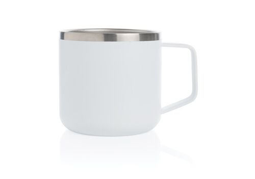 Stainless steel camp mug, white