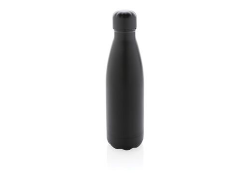 Solid color vacuum stainless steel bottle, black