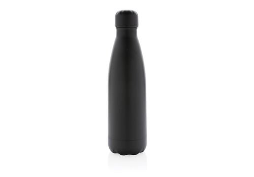Solid color vacuum stainless steel bottle, black