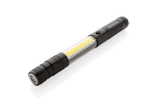 Large telescopic light with COB, black