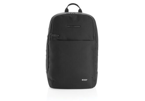 Swiss Peak laptop backpack with UV-C sterilizer pocket, blac