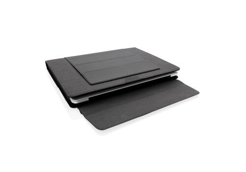 Fiko 2-in 1 laptop sleeve and workstation, black
