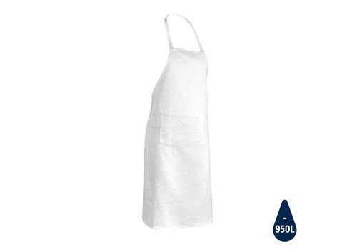 Impact AWARE™ Recycled cotton apron 180gr, white