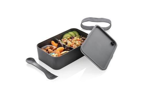 PP lunchbox with spork, anthracite