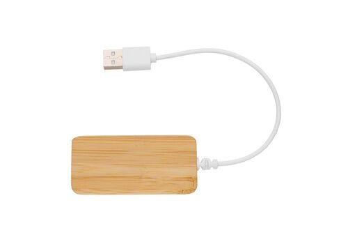 Bamboo hub with Type-C, brown
