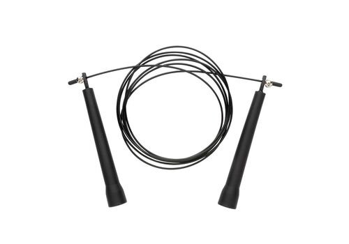 Adjustable jump rope in pouch, black