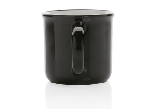 Vintage ceramic mug, black