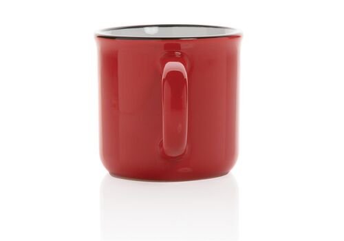 Vintage ceramic mug, red