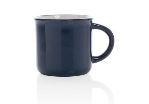 Vintage ceramic mug, navy