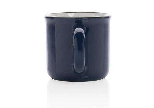 Vintage ceramic mug, navy