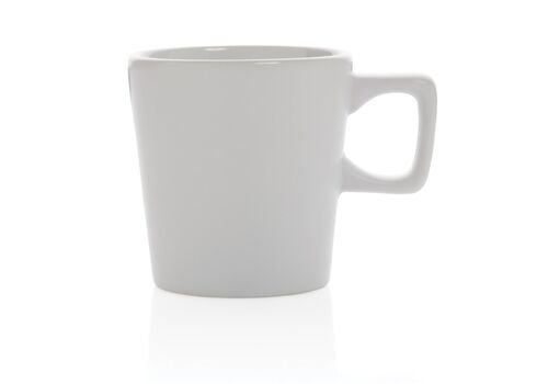 Ceramic modern coffee mug, white
